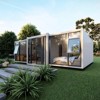 Conteneur extensible de 20 pieds pour café, maisons préfabriquées en conteneurs de 40 pieds, maison en conteneurs extensible