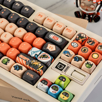 Keycaps Personnalisés Bang-boo 130 Touches Profil M-OA PBT Teint par Sublimation pour Clavier Mécanique à Switches MX 61/64/68/104/108