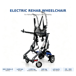 Sedia a Rotelle in Alluminio per la Mobilità degli Arti Inferiori con Sospensione, Strumento di Riabilitazione per Emiplegia, Riconosciuto a Livello Globale - Product Image 4