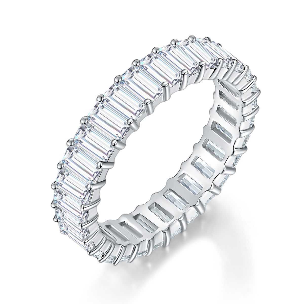 Style 5  2*4mm taille émeraude blanc