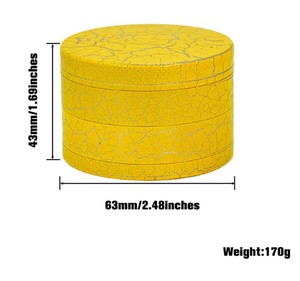 Recién llegado, aspecto especial de jadeo de grietas, molinillo de hierbas de zinc de 2,5 pulgadas para especias - Product Image 4
