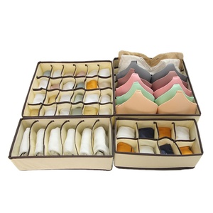 Boîte de rangement pliable et flexible en tissu non tissé écologique, organisateur d'épices, paniers de tiroir de commode, bacs, conteneurs, séparateurs - Product Image 2
