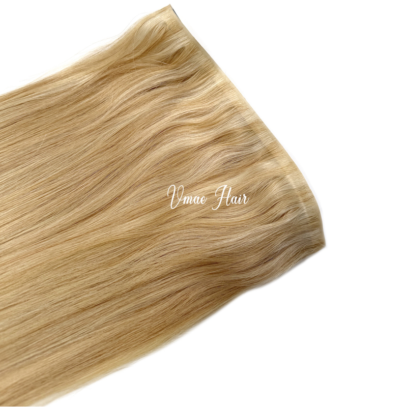 Raw European Invisible Tape Ins Highlight 27/613 Full Cuticle Aligned tangle Free 100g Ombre Silky Straight Injected Tape Ins