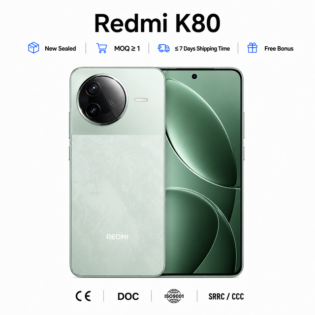 Redmi K80 Chinese Version 5G Quad Core 6.6" 2K 120Hz OLED Display 6000mAh 90W 50MP OIS IP68/IP69K Factory