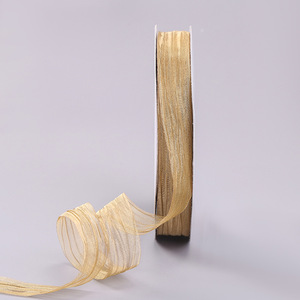 Nastro in Organza Plissettato a Doppia Faccia da 1 Pollice in Colori Solidi per Accessori per Capelli Fatti a Mano - Product Image 3