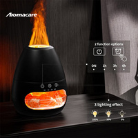 Diffuseur de flamme ultrasonique Aroma Air 3D Essentiel Oil Aromatherapy Fire Salt Stone