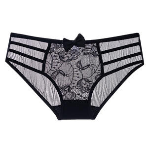 Culottes de bikini en maille légère de luxe ODM 2024 pour femmes, taille basse, respirantes, fines bretelles, sans couture, sexy, dentelle 'Temptation' - Product Image 5