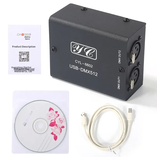 USB DMX512 High-Speed Controller HT Custom Hardware for Music & Light Sync Shows Computer Software Controlled Lighting