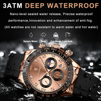 Jam Tangan Pria Poedagar 2023 Tali Silikon Tahan Air Bercahaya Tanggal Jam Tangan Pria Kronograf Quartz Fashion Kantong Opp Alloy