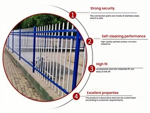 <span class=keywords><strong>Recinzioni</strong></span> <span class=keywords><strong>e</strong></span> Cancelli in Alluminio Bangjun per Case Recinzione da Giardino in Alluminio Nero - Product Image 2
