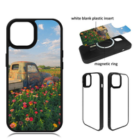 Casing HP iPhone Sublimasi 2D Karet Hitam Polos Fashionable Wireless Charging Grosir