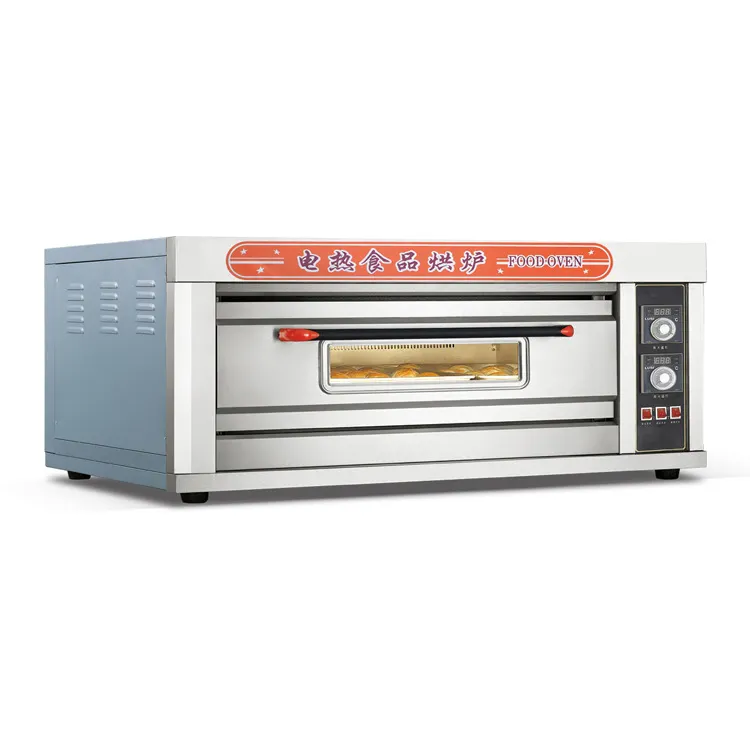 Horno eléctrico económico para uso comercial, 1 bandeja, 2 bandejas, para Pizza, panadería, pasteles pequeños, pan, cubierta de horno de Gas, cubierta única