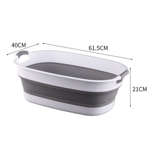 Cesto de lavandería de plástico resistente HYRI, para el hogar, para baño, que ahorra espacio, para <span class=keywords><strong>ropa</strong></span>, para limpieza de mascotas, para remojar pies - Product Image 4