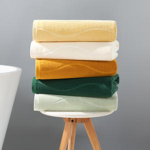 Serviette de bain en pur coton 70x140 cm, jacquard, couleur unie, séchage rapide, pour usage domestique, serviettes rectangulaires - Product Image 4