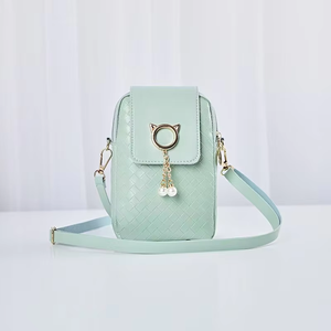 <span class=keywords><strong>Sac</strong></span> à bandoulière mini pour femme en cuir PU, avec perles tissées et pompon, style pochette, <span class=keywords><strong>sac</strong></span> à bandoulière diagonal pour femme - Product Image 5