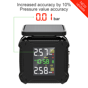 ระบบตรวจสอบแรงดันลมยางรถจักรยานยนต์แบบไร้สาย TPMS ตรวจสอบแรงดันลมยางแบบเรียลไทม์ พร้อมเซ็นเซอร์ภายนอก 2 ตัว ระบบ TPMS สำหรับมอเตอร์ไซค์ - Product Image 2