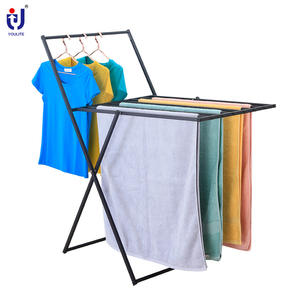 رف ملابس قابل للطي من الفولاذ المقاوم للصدأ 18 متر بسعر رخيص طبقات مزدوجة مع عجلات قماش قابل للتعديل لمساحة غرفة المعيشة - Product Image 5