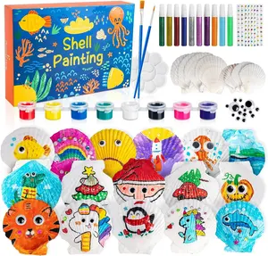 Ambachtelijke Activiteiten Kits Kids Natuurlijke Zee Schelpen Schilderen Kitkids Zeeschelp Schilderij Kit, Kunst & Ambachten Schilderij Geschenken