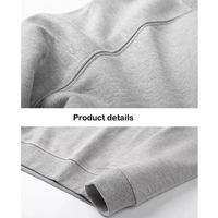 Sweat-shirt polyvalent en molleton français de haute qualité, 100% coton, décontracté, uni, pour homme, avec logo personnalisé, vente en gros, automne