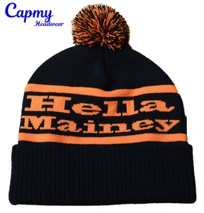 High Quality Unisex New Design Long Silk Soft Winter Warm Knitted <strong>Wooly</strong> Custom Pom Pomor Women <strong>Men</strong> Sports Beanie <strong>Hat</strong> Knit <strong>Hat</strong> - Product Image 2
