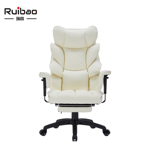 Chaise de bureau exécutive contemporaine en cuir PU personnalisée avec repose-pieds pour usage domestique et professionnel - Commandes en gros - Product Image 1