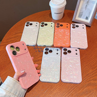 Étui magnétique irisé Coquillage Mignon pour iPhone 17 Pro Max, couleur bonbon, toucher doux, anti-traces de doigts, bords souples, fin et antichoc
