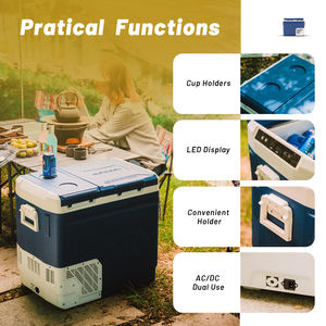 Réfrigérateur portable pour voiture ZA50, nouvelle conception personnalisée, <span class=keywords><strong>50L</strong></span>, 12V, double zone, plastique, mini compresseur, OEM ODM, congélateur - Product Image 3