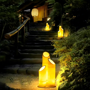 Luz LED Decorativa con Diseño de Bambú para Decoración de Parques y Ambiente Exterior - Product Image 1