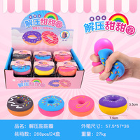 Promotion en gros : Jouet anti-stress à presser en forme de beignet, boule de farine, gâteau, pain, dessert, à rebond lent