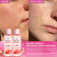 Tonique visage Luxfume Private Label PHA BHA hydratant et exfoliant, infusé à la pastèque, à l'eau de cactus et à la glycérine pour une peau lisse