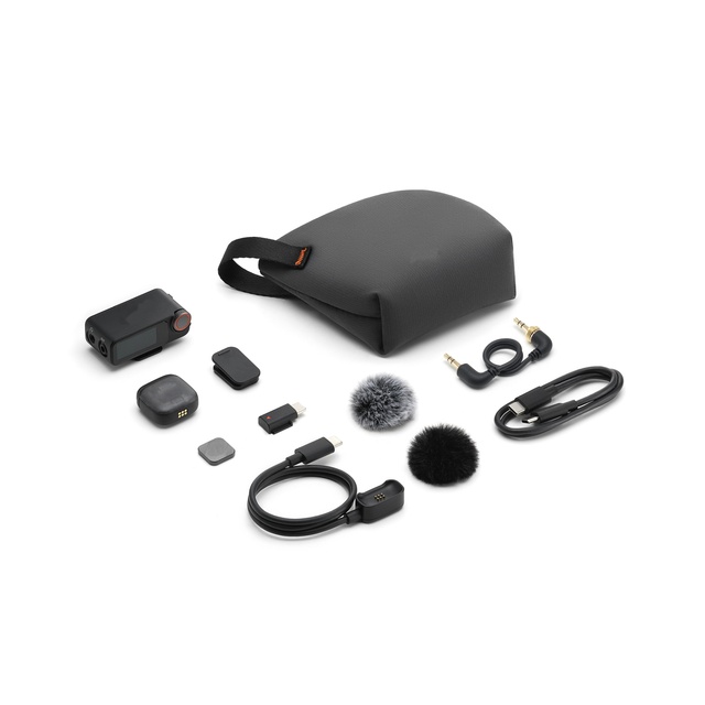 Mic 3 Wireless Microphone System 1 Transmitter 1 Receiver Portable Lavalier Vlogging Interview Live Streaming Video Recording