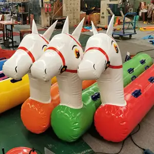 गर्म बेच टीम बिल्डिंग gam inflatable दौड़ खेल बच्चों और वयस्कों के लिए inflatable घोड़ा, inflatable खेल खेल के साथ अच्छी कीमत