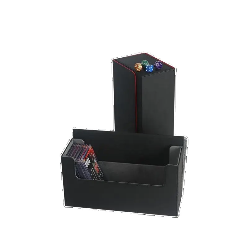 Pu Leather Tarot Card Storage Box Playing Card Deck Holder Luxury Custom Deck Box