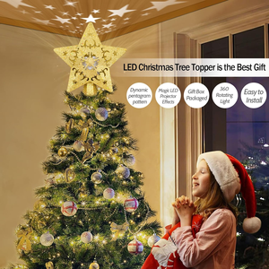 شجرة عيد الميلاد الزخرفية عالية الجودة أعلى نجمة بمحركات شجرة عيد الميلاد العلوي الدورية شجرة عيد الميلاد - Product Image 2