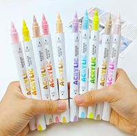 Ensemble de 12/72/240 couleurs pour le dessin, le journalisation, l'artisanat, l'illustration d'anime, marqueurs de peinture acrylique à pointe pinceau opaque lavables