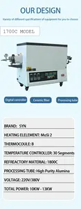 1600c Single Multi Zone Hydrogen Gas Atmosphere Tube Furnace With Magnetofluid Sealed And H2 Generator Detector