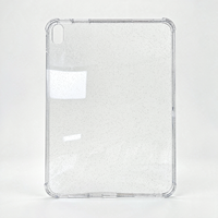 Étui transparent scintillant pour iPad A16 11e génération 2025 10e génération 2022 10,9'' – Coque de protection transparente en cristal mince avec coussin d'air en TPU souple