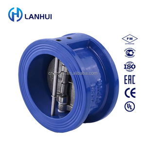 Clapet anti-retour manuel à double <span class=keywords><strong>disque</strong></span> DN50-DN600, corps en fonte ductile, <span class=keywords><strong>disque</strong></span> en acier inoxydable pour conduite d'eau - Product Image 2