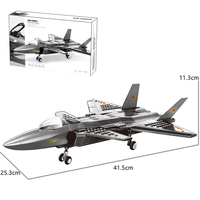 Wange 4003 Heavy Stealth Fighter MOC Block Bricks Model 229pcs Parts Educational Assembly Building Block Bricks Toy Set for Kids
