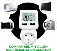 Prise intelligente monophasée 16A avec moniteur de consommation d'énergie