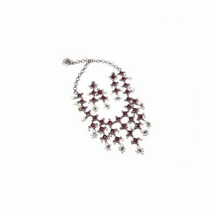 Oxidised Plated <b>Crystal</b> Stone and Pearls Fine Jewelry Necklace <b>Set</b> | Elegant Ethnic & Party Wear <b>Set</b> for Women for festive wear - Product Image 2