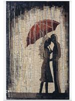 LX Stone Custom-Made Black Marble Mosaic Figure Artistique Décoration Murale Carrelage Dalle Polie pour Sol Utilisation Techniques Naturelles