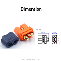 Oferta Especial: Conector Original Amass XT-60I XT60IPW-M XT60I-F XT60I XT60IPW Macho a Hembra con Pin de Señal y Bloques de Terminales Naranja