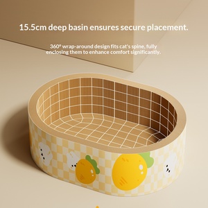 Papan Garukan Kucing Sarang Kucing Terpadu Papan Garukan Kucing Tahan Gores Tahan Aus Kertas Bergelombang - Product Image 2