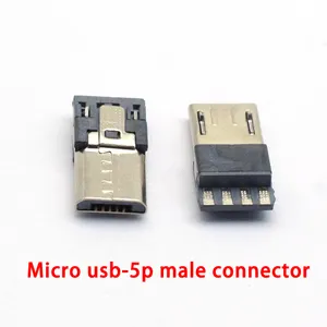 고품질 5 핀 마이크로 usb 소켓 남성 충전 커넥터