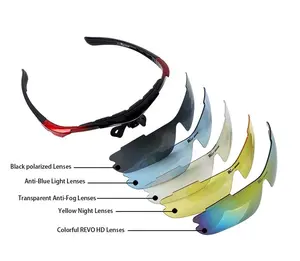 Hoge Kwaliteit Gepolariseerde Fietsbril 5 Lens Heldere Fietsbril Anti Uv Brillen Bescherming Sport Zonnebril Heren Dames