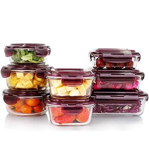Khóa nắp cao Borosilicate thủy tinh thực phẩm container lò Bát đặt kính - Product Image 2