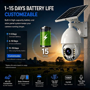 Telecamera PTZ Solare 4MP con Zoom 15X, Rilevamento Movimento Wireless 4G, Batteria da 7 Giorni per Bacini Idrici, Dighe e Centrali Idroelettriche - Product Image 5