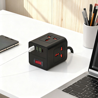 Carte d'extension sous-port à charge rapide Cube Travel Power Strip avec USB Multi Plug Extension Universal Power Strip