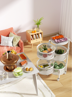 Chariot de rangement rotatif rond pour légumes ou fruits, panier pratique pour la cuisine - Vente chaude